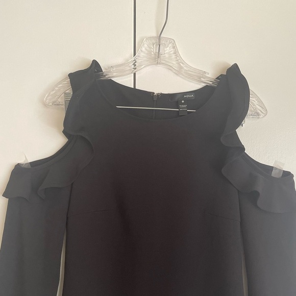 AQUA Long Sleeve Cold Shoulder Dress - Picture 5 of 9